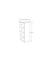 KARDEX 4/CAJONES 50x50x137H