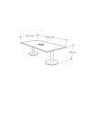 MESA DE REUNION 120x240x75H