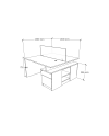 ESCRITORIO DUO MUEBLE BASE 140x140