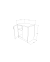 GABINETE BASE 2/PUERTAS 70x50x75H