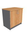 GABINETE BASE 2/PUERTAS 70x50x75H