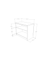 GABINETE BASE 2/PUERTAS 90x50x75H