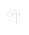 GABINETE BASE 2/PUERTAS 80x50x90H
