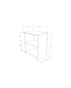 GABINETE BASE 2/PUERTAS 70x50x90H
