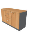 GABINETE BASE 2/PUERTAS 2/CAJONES 120x50x75H