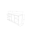 GABINETE BASE 2/PUERTAS 2/CAJONES 120x50x75H