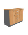 GABINETE BASE 2/PUERTAS 4/CAJONES 120x50x90H