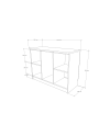 GABINETE BASE 2/PUERTAS 4/CAJONES 120x50x90H