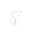 BIBLIOTECA 70x50x203H