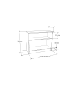 GABINETE BASE S/PUERTA 80x37x75H