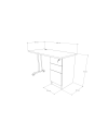 ESCRITORIO C/C. PEDESTAL DER. 120x60