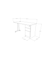 ESCRITORIO C/C. PEDESTAL DER. 140x60