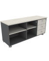 GABINETE BASE 1/PUERTA 3/CAJONES 140x45x60H