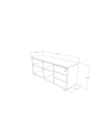 GABINETE BASE 1/PUERTA 3/CAJONES 140x45x60H