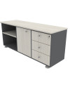 GABINETE BASE 1/PUERTA 3/CAJONES 140x45x60H