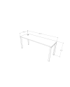 ESCRITORIO NEO RECTO 180x60