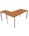 ESCRITORIO EN L 160x140 PERAL/GRIS CLARO