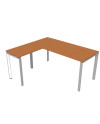 ESCRITORIO EN L 160x140 PERAL/GRIS CLARO