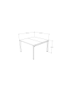 BENCH 120x120x75H